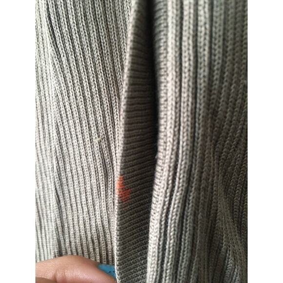 Anna Gray Ladies' L Large Cardigan, Button Front, Cream Grey/Green Silk - Picture 6 of 9